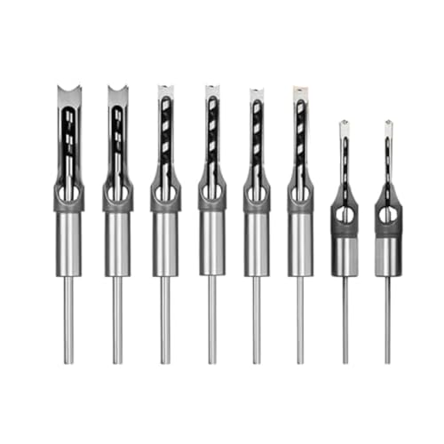 Kznifmk 8-teiliges Bohrer-Set mit quadratischen Löchern für die Holzbearbeitung, Einsteckmeißel für Holz, Vierkantbohrer, für Einsteckarbeiten Kznifmk 8-teiliges Bohrer-Set mit quadratischen Löchern für die Holzbearbeitung, Einsteckmeißel für Holz, Vierkantbohrer, für Einsteckarbeiten von Kznifmk