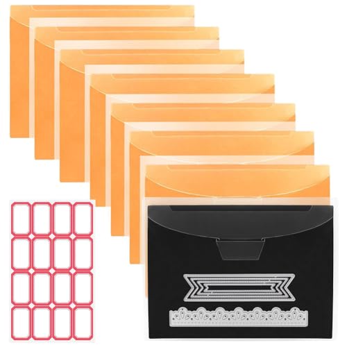 Kznifmk Aufbewahrungstasche für Stempel und Matrizen, 8-teilig, magnetisch, Aufbewahrungsset für Stanzformen, Scrapbooking, Aufbewahrung von Bastelschablonen, Orange Kznifmk Aufbewahrungstasche für Stempel und Matrizen, 8-teilig, magnetisch, Aufbewahrungsset für Stanzformen, Scrapbooking, Aufbewahrung von Bastelschablonen, Orange von Kznifmk
