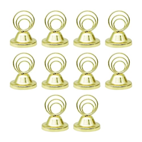 Kznifmk Deckel für Töpfchen, Notizhalter, Tischnummernhalter, aus Metall, für Büro, geeignet für Hochzeitsbankett, goldfarben Kznifmk Deckel für Töpfchen, Notizhalter, Tischnummernhalter, aus Metall, für Büro, geeignet für Hochzeitsbankett, goldfarben von Kznifmk