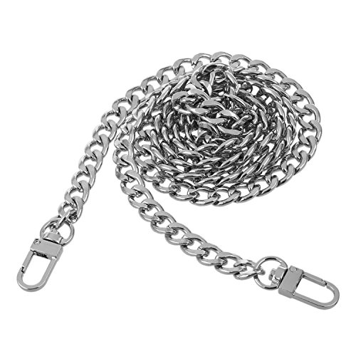 Kznifmk Ersatzkette, rund, flach, für Handtasche oder Umhängetasche, Silber, 9 mm Kznifmk Ersatzkette, rund, flach, für Handtasche oder Umhängetasche, Silber, 9 mm von Kznifmk