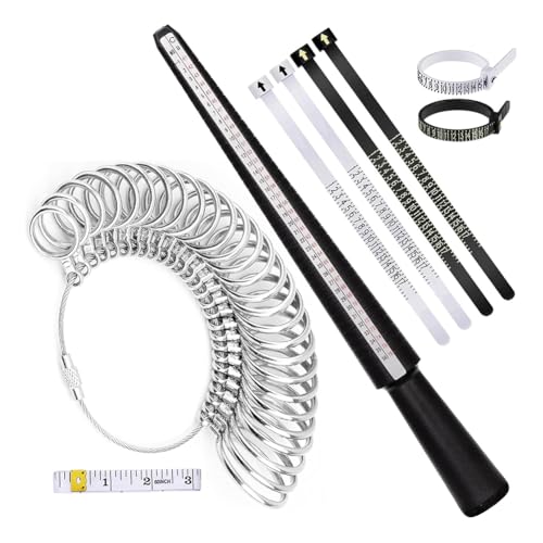 Kznifmk Glasur-Werkzeug für Ringe und Frauen, Ringmaß aus Metall, Set zur Herstellung von Ringen, Ringdorn, Glasur für Ringe S für lose Ringe von Kznifmk