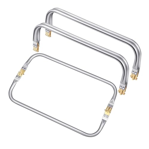 Kznifmk Handtaschenrahmen, 30,5 cm (12 Zoll), rechteckig, Kiss Lock Verschluss, Ersatz für Taschenrahmen, Handtaschenverschluss, 4-teilig von Kznifmk