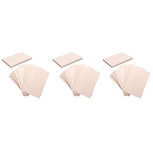 Kznifmk Packung mit 45 Holzbögen, unlackiert, dünnes Holzbrett aus Holz, für Handwerk, Boot, Flugzeug, Haus, Ornamente zum Basteln von Kznifmk