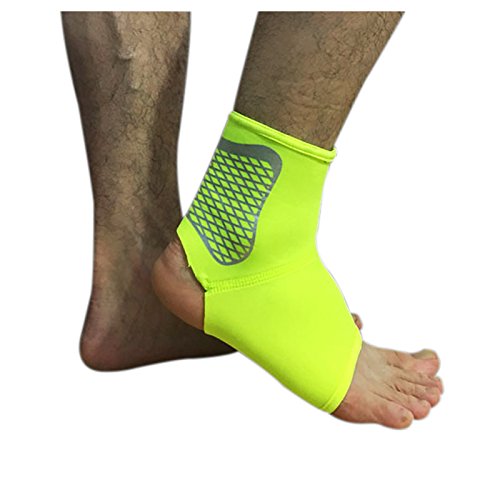 Kznifmk Sport-Knöchelschutz beim Laufen, Schutzausrüstung, Basketball, Fußball, Badminton, Knöchelschutz, für Damen (fluoreszierendes Grün, M) von Kznifmk