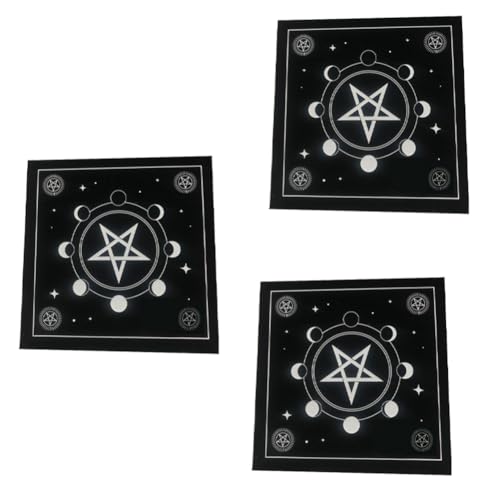 Kznifmk Tarot-Tischdecke Typ B, Velours, Tischdecke mit fünfzackigen Sternen, schönes Muster, einfache Installation Kznifmk Tarot-Tischdecke Typ B, Velours, Tischdecke mit fünfzackigen Sternen, schönes Muster, einfache Installation von Kznifmk