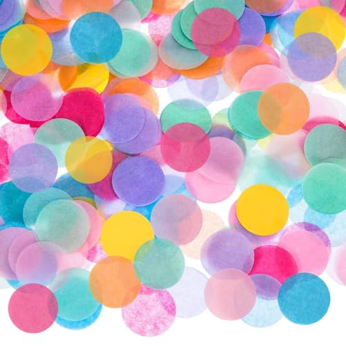 Kzouenzu Konfetti Bunt [6000 Stück], 2.5cm Konfetti Geburtstag Groß Für Luftballons, Geschenkbox, Dekoration Für Geburtstag Feier Party Hochzeit Jubiläum von Kzouenzu