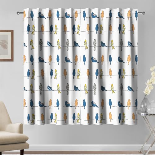 Kzzfqxb 107x160cm Kinder Cartoon Vorhänge 2 Paneele, Rowley Vögel auf den Stromleitungen Verdunkelungsvorhänge, süßes Dekor für Baby Jungen und Mädchenschlafzimmer, Kinderzimmer, Wohnzimmer Kzzfqxb 107x160cm Kinder Cartoon Vorhänge 2 Paneele, Rowley Vögel auf den Stromleitungen Verdunkelungsvorhänge, süßes Dekor für Baby Jungen und Mädchenschlafzimmer, Kinderzimmer, Wohnzimmer von Kzzfqxb
