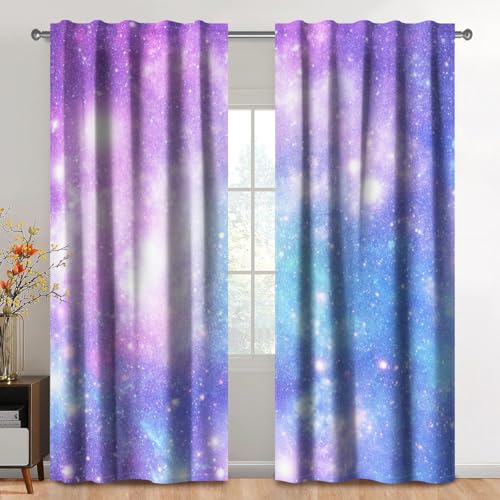 Kzzfqxb 107x215cm Vorhänge mit Stangentasche 2 Paneele, Verträumtes Riesiges Universum Galaxie Nebel Weltraum Lichtfilterung Fenstervorhänge, Romantisches Lila Dekor für Schlafzimmer und Wohnzimmer Kzzfqxb 107x215cm Vorhänge mit Stangentasche 2 Paneele, Verträumtes Riesiges Universum Galaxie Nebel Weltraum Lichtfilterung Fenstervorhänge, Romantisches Lila Dekor für Schlafzimmer und Wohnzimmer von Kzzfqxb