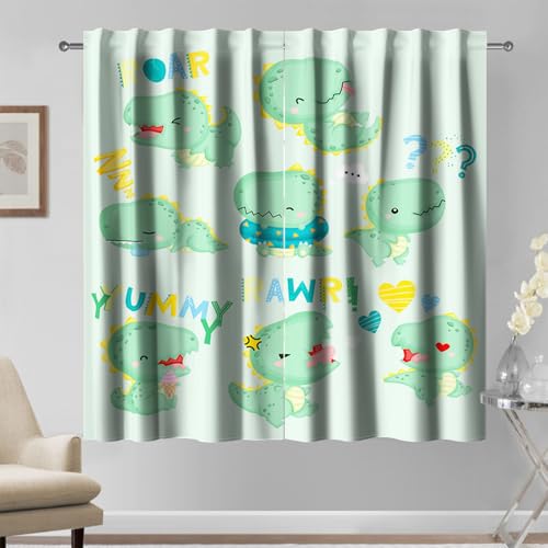 Kzzfqxb 117x183cm Cartoon Vorhänge 2 Paneele lächelnde schlafende grüne Baby Dinosaurier süßes lustiges Dekor für Kinder Jungen Babys Schlafzimmer Kinderzimmer Wohnzimmer Kzzfqxb 117x183cm Cartoon Vorhänge 2 Paneele lächelnde schlafende grüne Baby Dinosaurier süßes lustiges Dekor für Kinder Jungen Babys Schlafzimmer Kinderzimmer Wohnzimmer von Kzzfqxb
