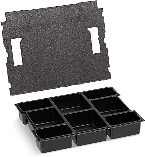 Bosch Sortimo Kleinteileeinsatz | Mit 8 Fächern inkl. Deckeneinlage | Sortimentskasten Einsatzboxen | Ideal als L-BOX 102 Einsatz | Sortierbox von L-BOXX