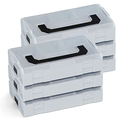 L-BOXX Mini Werkzeugkoffer 6er Set – Lichtgrau Deckel transparent | Kompakte Sortierboxen für Kleinteile | Stapelbar, lebensmittelecht | Für Sortimo & Bosch L-BOXX System geeignet L-BOXX Mini Werkzeugkoffer 6er Set – Lichtgrau Deckel transparent | Kompakte Sortierboxen für Kleinteile | Stapelbar, lebensmittelecht | Für Sortimo & Bosch L-BOXX System geeignet von L-BOXX