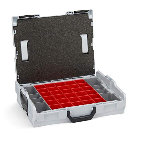 Sortierbox klein Schrauben | L-BOXX 102 (grau) mit Insetboxenset A3 | Profi Werkzeugkoffer leer inkl. Sortimentskasten Einsätze von L-BOXX