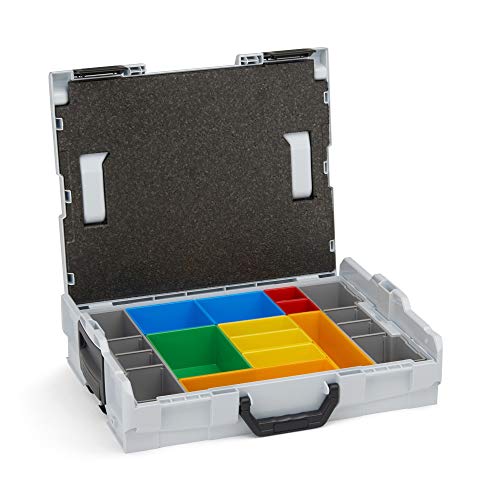 Sortierboxen für Kleinteile | L-BOXX 102 (grau) mit Insetboxenset H3 | Profi Werkzeugkoffer leer inkl. Sortimentskasten Einsätze von L-BOXX