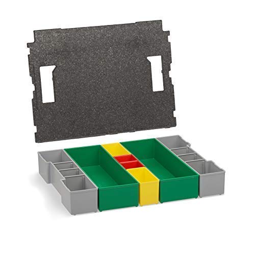 Sortimentskasten Kunststoff | L-BOXX 102 Insetboxen-Set | G3 Einsätze mit Deckenpolster| Sortierboxen für Kleinteile | Kleinteilemagazin Alternative von L-BOXX