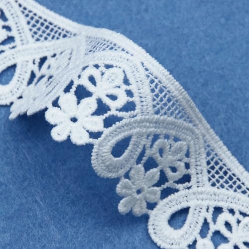 Weißer Spitzenbesatz, Blumenmuster, 3,4 cm breites Spitzenband, Ösenstoffborte bestickter Rand für Braut-Hochzeitsdekoration, DIY-Näharbeiten, Festivalpaket, 9,1 m insgesamt Weißer Spitzenbesatz, Blumenmuster, 3,4 cm breites Spitzenband, Ösenstoffborte bestickter Rand für Braut-Hochzeitsdekoration, DIY-Näharbeiten, Festivalpaket, 9,1 m insgesamt von L'EEREYDAS