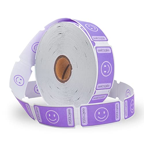 L LIKED 1000 Numbered Purple Smiley Raffle Tickets, Single Ticket Roll for Party Events, Carnival, School Classroom Supplies L LIKED 1000 Numbered Purple Smiley Raffle Tickets, Single Ticket Roll for Party Events, Carnival, School Classroom Supplies von L LIKED