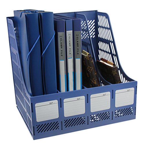 Liying Neu Stehsammler Zeitschriftensammler Stehorder DIN A4×4 Verschiedene Farben Kunststoff Blau Liying Neu Stehsammler Zeitschriftensammler Stehorder DIN A4×4 Verschiedene Farben Kunststoff Blau von L Y