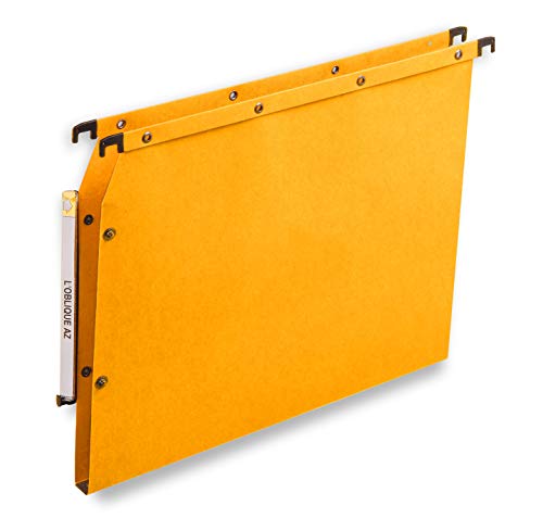 Elba 25 x Ultimate Hängemappen aus Kraftkarton für A4 Aktenschrank 15 mm Boden gelb von Elba