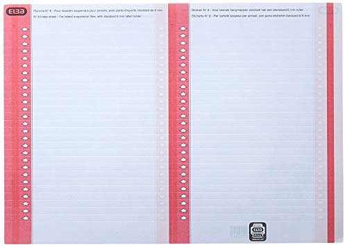 L'Oblique AZ Etikettenbögen Nr. 8 für Aktenordner, verschiedene Farben, 10 Blatt von Elba