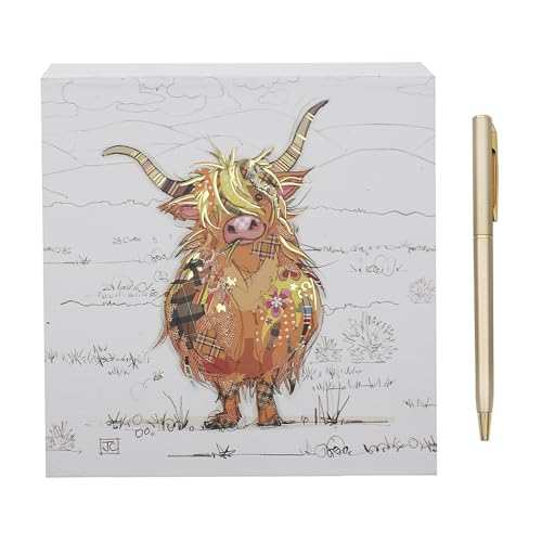 L & P Home & Gifts Lesser & Pavey Funky Art Notizblock, künstlerischer quadratischer Notizblock für Büro, Zuhause oder Schule, Notizblock mit schönen Designs, Highland Hamish L & P Home & Gifts Lesser & Pavey Funky Art Notizblock, künstlerischer quadratischer Notizblock für Büro, Zuhause oder Schule, Notizblock mit schönen Designs, Highland Hamish von L & P Home & Gifts