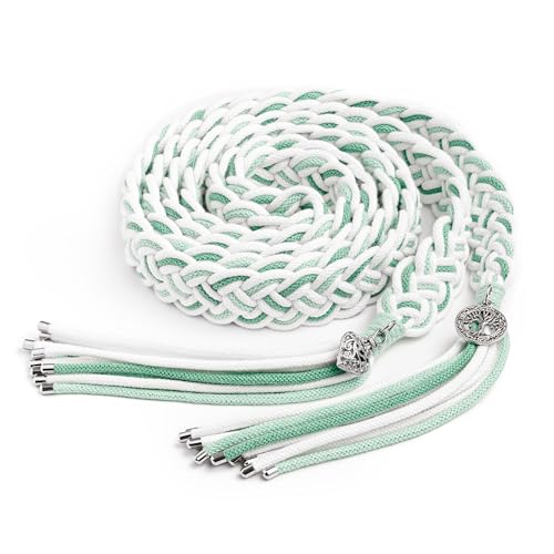 L.I.L.O.U Hochzeitsschnur aus natürlicher, weicher Baumwolle, handgefertigt, Hochzeits-Lasso für Einheitsrituale (grün) mit Metallspitzen L.I.L.O.U Hochzeitsschnur aus natürlicher, weicher Baumwolle, handgefertigt, Hochzeits-Lasso für Einheitsrituale (grün) mit Metallspitzen von L.I.L.O.U
