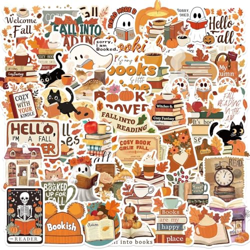 Bookish Aufkleber, Halloween-Motivationsaufkleber, ästhetischer, wasserdichter Vinyl-Aufkleber, Buchaufkleber für Kindle, Leseliebhaber, Aufkleber für Wasserflaschen, Laptops, Scrapbook, Skateboard, Bookish Aufkleber, Halloween-Motivationsaufkleber, ästhetischer, wasserdichter Vinyl-Aufkleber, Buchaufkleber für Kindle, Leseliebhaber, Aufkleber für Wasserflaschen, Laptops, Scrapbook, Skateboard, von L0famy