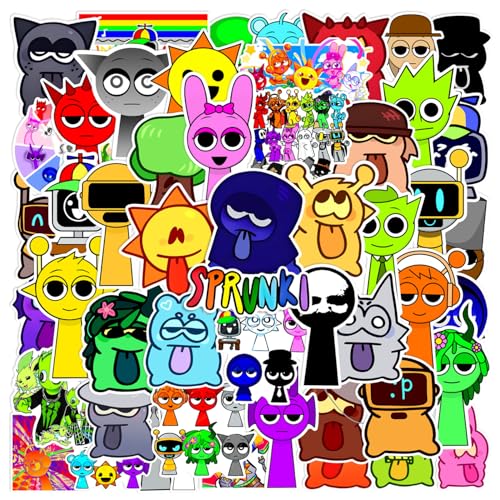 Sprunki Plüsch-Aufkleber, niedliches Cartoon-Incredibox-Spiel, wasserdicht, Graffiti-Aufkleber, Funs gefüllte Sammelalben, Musik-Aufkleber für Buch, Skateboard, Laptop, Gitarre, Koffer, 50 Stück Sprunki Plüsch-Aufkleber, niedliches Cartoon-Incredibox-Spiel, wasserdicht, Graffiti-Aufkleber, Funs gefüllte Sammelalben, Musik-Aufkleber für Buch, Skateboard, Laptop, Gitarre, Koffer, 50 Stück von L0famy