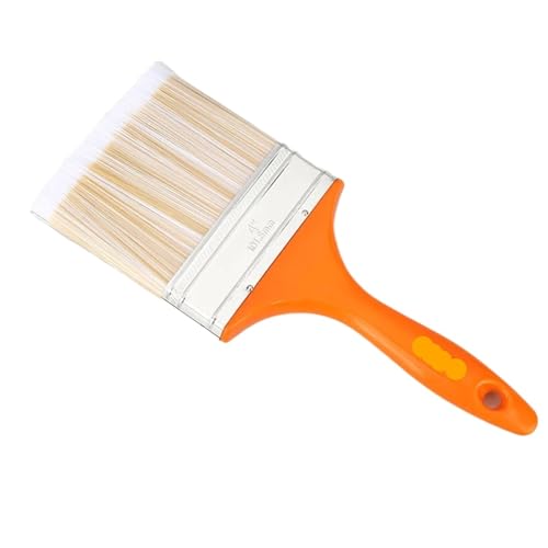 L6NqIAG 1/1.5/2/2.5/3/4/5/6 Zoll Pinsel Hause Dekoration Pinsel Kunststoff Griff Weiche Haar Pinsel Wand und Möbel Malen Werkzeug Holzgriffpinsel(4 inch) von L6NqIAG
