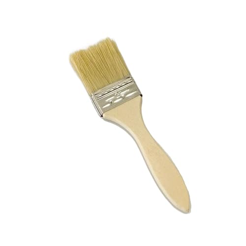 L6NqIAG 1 Stück Pinsel mit Holzgriff, Grillpinsel, 1/2/4/5/6/8 Zoll, weiches Haar, Malpinsel for Wände und Möbel, Malwerkzeug-Set Holzgriffpinsel(2 inch) von L6NqIAG