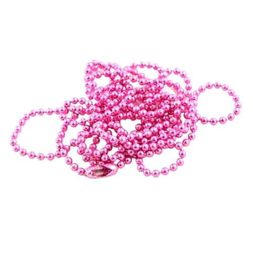 L6NqIAG 5 Stück 1,5/2,0/2,4 mm 70 cm 10 Farben Kugelperlen Kette Halskette Perlenverbinder for Charms Basis und Tablett Kugelkette(Rose Red,2.0 mm) von L6NqIAG