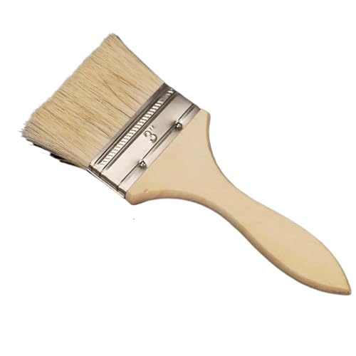 L6NqIAG Pinsel mit Holzgriff, Pinselborsten, Ölfarbe, Wachspinsel, Volkskunst, Heimdekor, Pinsel, 1/2/3 Zoll Holzgriffpinsel(3inch) von L6NqIAG
