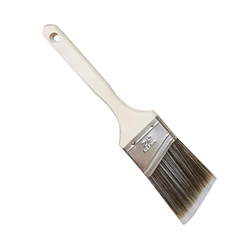 L6NqIAG Pinsel mit langem Griff, professionelles Kunstwerkzeug, Synthetisches Filament, for Anfänger, Schneide, diagonal, 2,5 Zoll Holzgriffpinsel von L6NqIAG