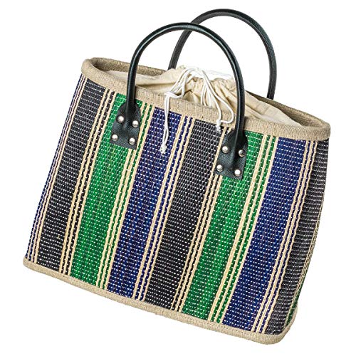 LaFiore24 Einkaufstasche Shopper Henkeltasche Korb Handtasche Allzwecktasche Grün-Schwarz LaFiore24 Einkaufstasche Shopper Henkeltasche Korb Handtasche Allzwecktasche Grün-Schwarz von LA FIORE 24
