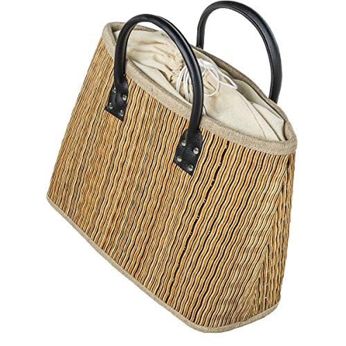 LaFiore24 Einkaufstasche Shopper Henkeltasche Korb Handtasche Allzwecktasche Orange-Mehrfarbig LaFiore24 Einkaufstasche Shopper Henkeltasche Korb Handtasche Allzwecktasche Orange-Mehrfarbig von LA FIORE 24