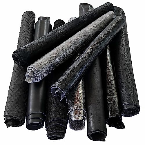 LA GARZARARA Lederreste gemischt, bedruckt, Motive und verschiedene Weichheit, Auswahl in verschiedenen Farben, zufällige Auswahl – min 20 x 25 – maximal 40 x 40 cm. (Schwarz und Grau, 2 kg) LA GARZARARA Lederreste gemischt, bedruckt, Motive und verschiedene Weichheit, Auswahl in verschiedenen Farben, zufällige Auswahl – min 20 x 25 – maximal 40 x 40 cm. (Schwarz und Grau, 2 kg) von LA GARZARARA