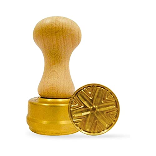 La Gondola Ravioli-Stempel - Rund Corzetti 50mm | Italienisches Pasta-Werkzeug für Zuhause und gewerbliche Küche | Messing & Naturholz Einfach zu verwenden | Ravioli Ausstecher Made in Italy von LA GONDOLA