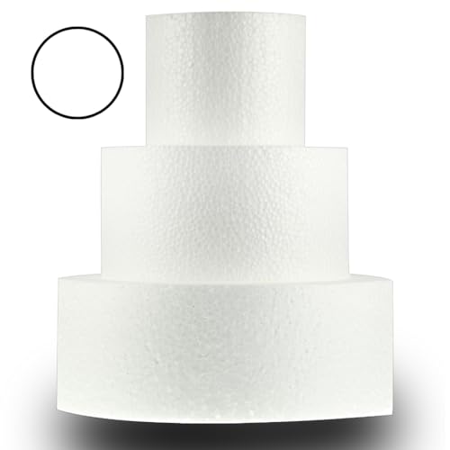 Styropor Torte 3 stöckig - Qualität 12g/l Extra hoch 25,5cm u. breit 22cm - mit rundem doppelseitigem Klebeband - ⌀ 22/16 u. 10,5cm höhe jeweils 8,5cm - CNC Zuschnitt Styropor Torte 3 stöckig - Qualität 12g/l Extra hoch 25,5cm u. breit 22cm - mit rundem doppelseitigem Klebeband - ⌀ 22/16 u. 10,5cm höhe jeweils 8,5cm - CNC Zuschnitt von LA LILEYN