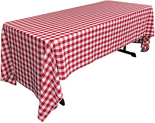 LA Linen Karierte Tischdecke, 152 x 308 cm, Rot LA Linen Karierte Tischdecke, 152 x 308 cm, Rot von LA Linen