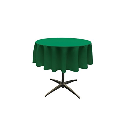 LA Linen Popeline-Tischdecke, rund, Polyester, Smaragdgrün, 139 cm von LA Linen