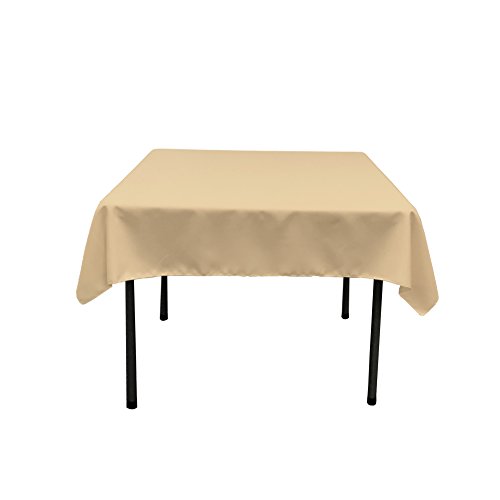LA Linen Quadratische Tischdecke aus Polyester/Popeline, Polyester, Khaki, 132 x 132 x 0.04 cm LA Linen Quadratische Tischdecke aus Polyester/Popeline, Polyester, Khaki, 132 x 132 x 0.04 cm von LA Linen