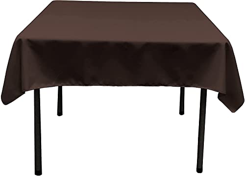 LA Linen Quadratische Tischdecke aus Polyester/Popeline, Polyester, braun, 132 x 132 x 0.04 cm LA Linen Quadratische Tischdecke aus Polyester/Popeline, Polyester, braun, 132 x 132 x 0.04 cm von LA Linen