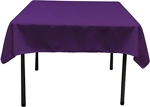 LA Linen Quadratische Tischdecke aus Polyester/Popeline, Polyester, violett, 132 x 132 x 0.04 cm LA Linen Quadratische Tischdecke aus Polyester/Popeline, Polyester, violett, 132 x 132 x 0.04 cm von LA Linen