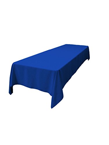 LA Linen Tischdecke aus Polyester-Popeline, waschbar, rechteckig, Flecken- und knitterfrei, Stoff-Tischdecke für Abendessen, Küche, Party, Urlaub, 152,4 x 378,6 cm, Königsblau von LA Linen