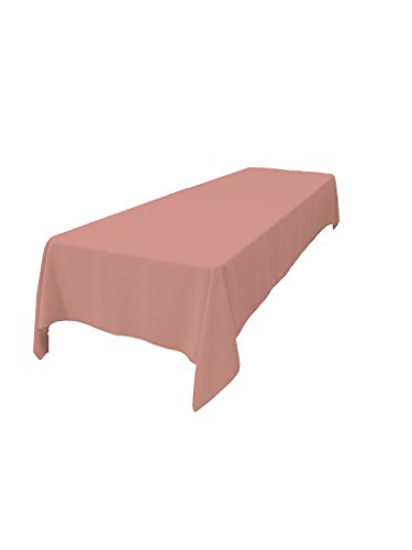 LA Linen Tischdecke, Polyester-Popeline, rechteckig, 152,4 x 365,8 cm, Dusty Rose von LA Linen