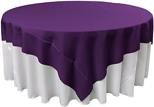 LA Linen Tischdecke aus Polyester-Popeline, quadratisch, 183 cm, Violett LA Linen Tischdecke aus Polyester-Popeline, quadratisch, 183 cm, Violett von LA Linen