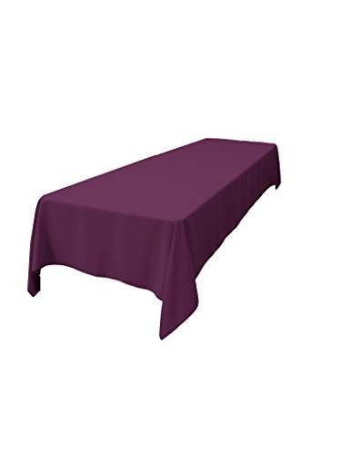 LA Linen Tischdecke aus Polyester-Popeline, waschbar, rechteckig, Flecken- und knitterfrei, Stoff-Tischdecke für Abendessen, Küche, Party, Urlaub, 152 x 274 cm, Aubergine LA Linen Tischdecke aus Polyester-Popeline, waschbar, rechteckig, Flecken- und knitterfrei, Stoff-Tischdecke für Abendessen, Küche, Party, Urlaub, 152 x 274 cm, Aubergine von LA Linen