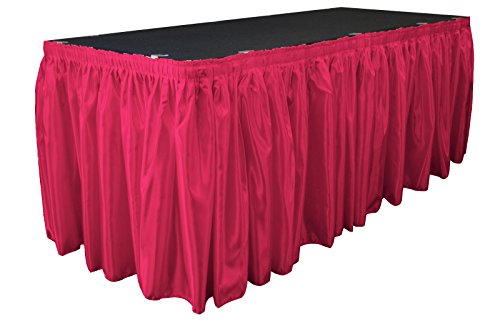 La Leinen Brautschmuck Tisch Rock mit 10 l-Clips, Satin, Fuchsia, 21 FT x 74 cm, 11 Stück La Leinen Brautschmuck Tisch Rock mit 10 l-Clips, Satin, Fuchsia, 21 FT x 74 cm, 11 Stück von LA Linen