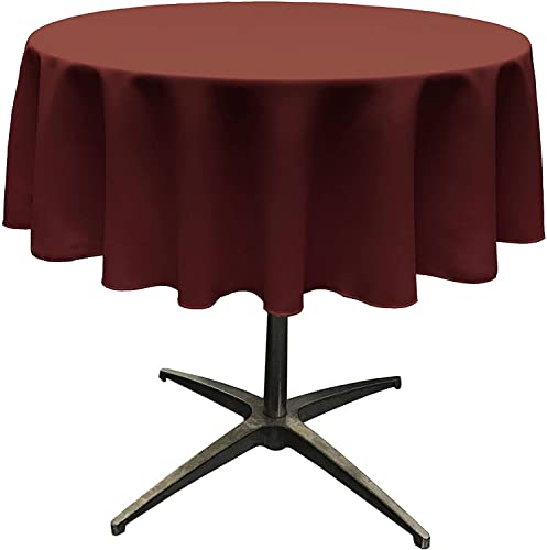 La Leinen Polyester Popeline Tischdecke rund, Polyester, burgunderfarben, 147,32 cm La Leinen Polyester Popeline Tischdecke rund, Polyester, burgunderfarben, 147,32 cm von LA Linen