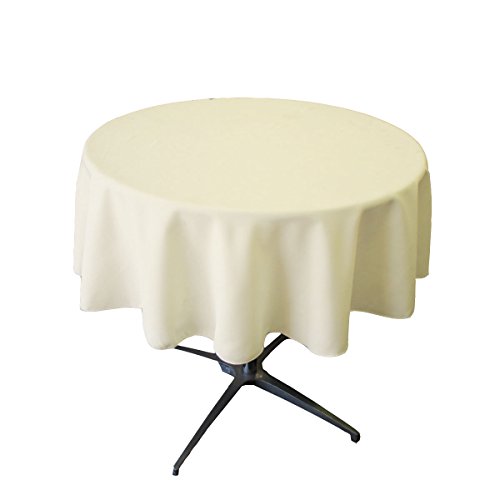 La Leinen Polyester Popeline Tischdecke rund, Polyester, elfenbeinfarben, 147,32 cm La Leinen Polyester Popeline Tischdecke rund, Polyester, elfenbeinfarben, 147,32 cm von LA Linen