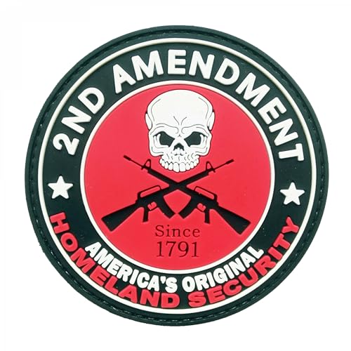 LA PATCHERIA PVC Patch '2ND Amendment - America's Original Homeland Security' Klett-Abzeichen von LA PATCHERIA